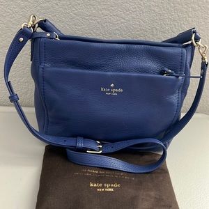 Kate Spade satchel/crossbody bag cobalt blue, sliver hardware